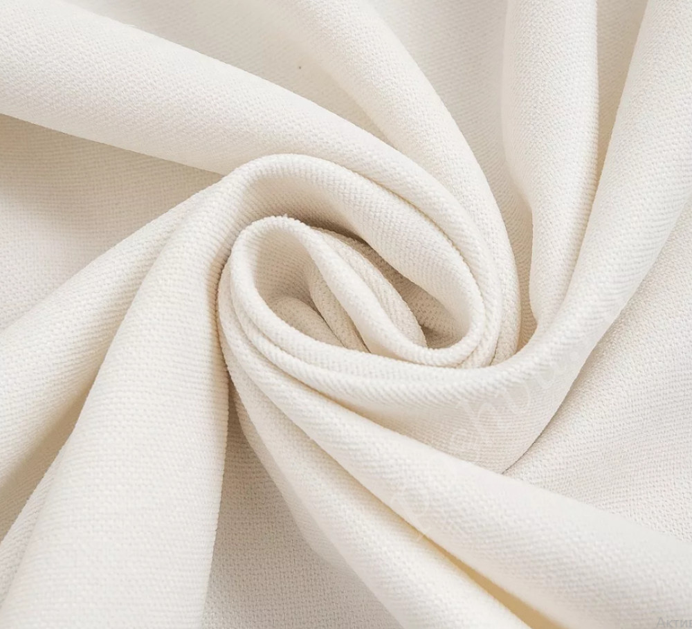 Портьерная ткань Канвас, цвет белый