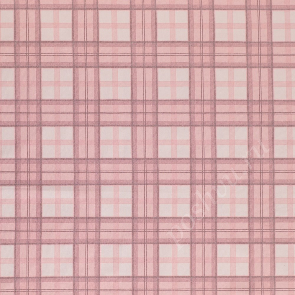 Ткань для штор портьерная Carre розовая