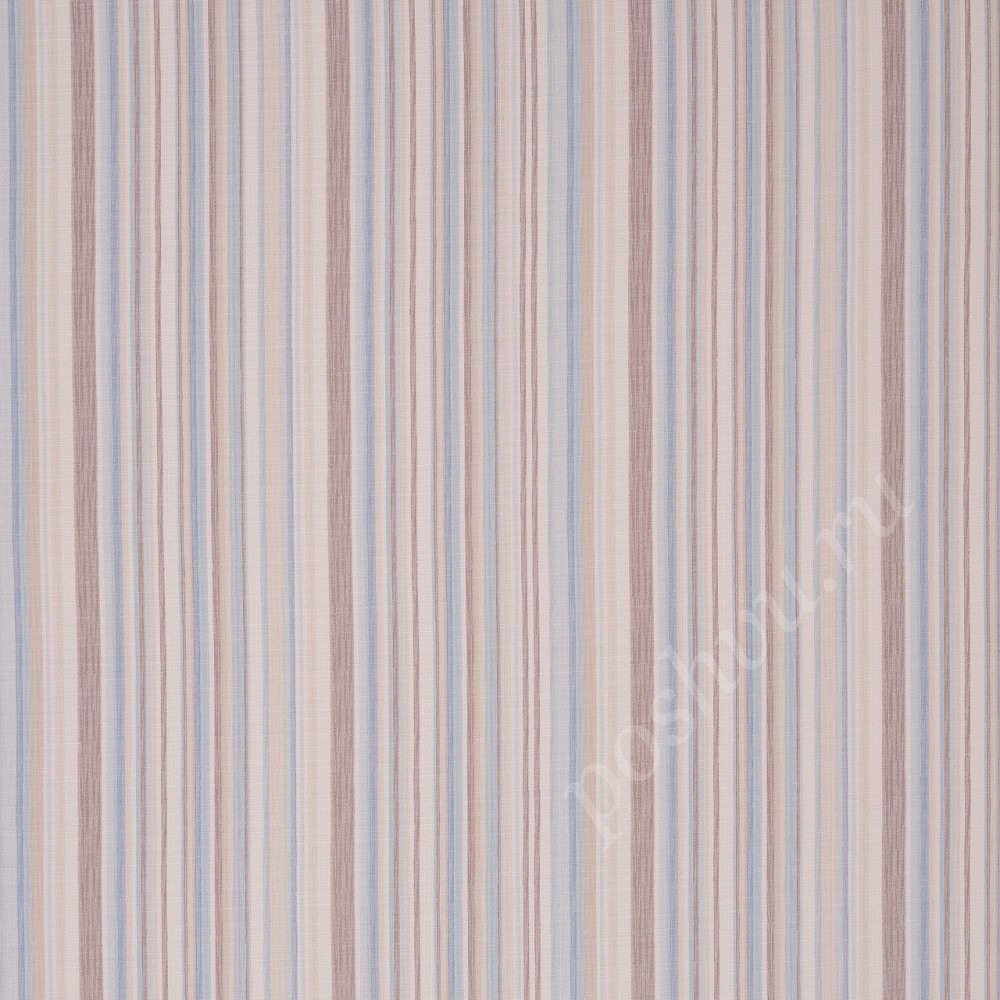 Ткань для штор портьерная Marine Stripe синяя