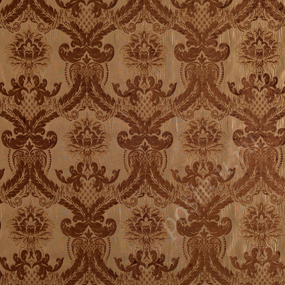 Ткань для штор портьерная Amasra коричневая