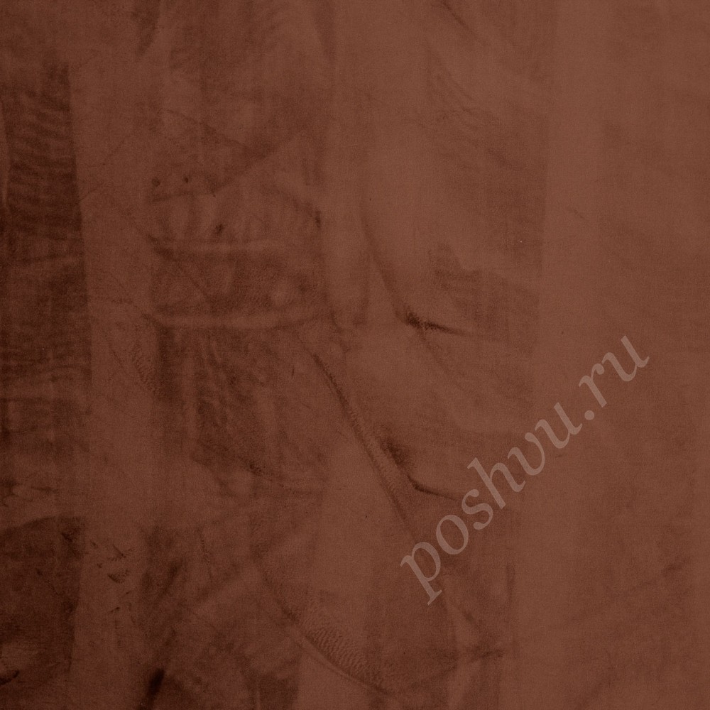 Ткань для штор портьерная Amber коричневая