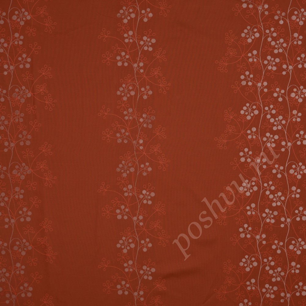 Ткань для штор портьерная Amira красная