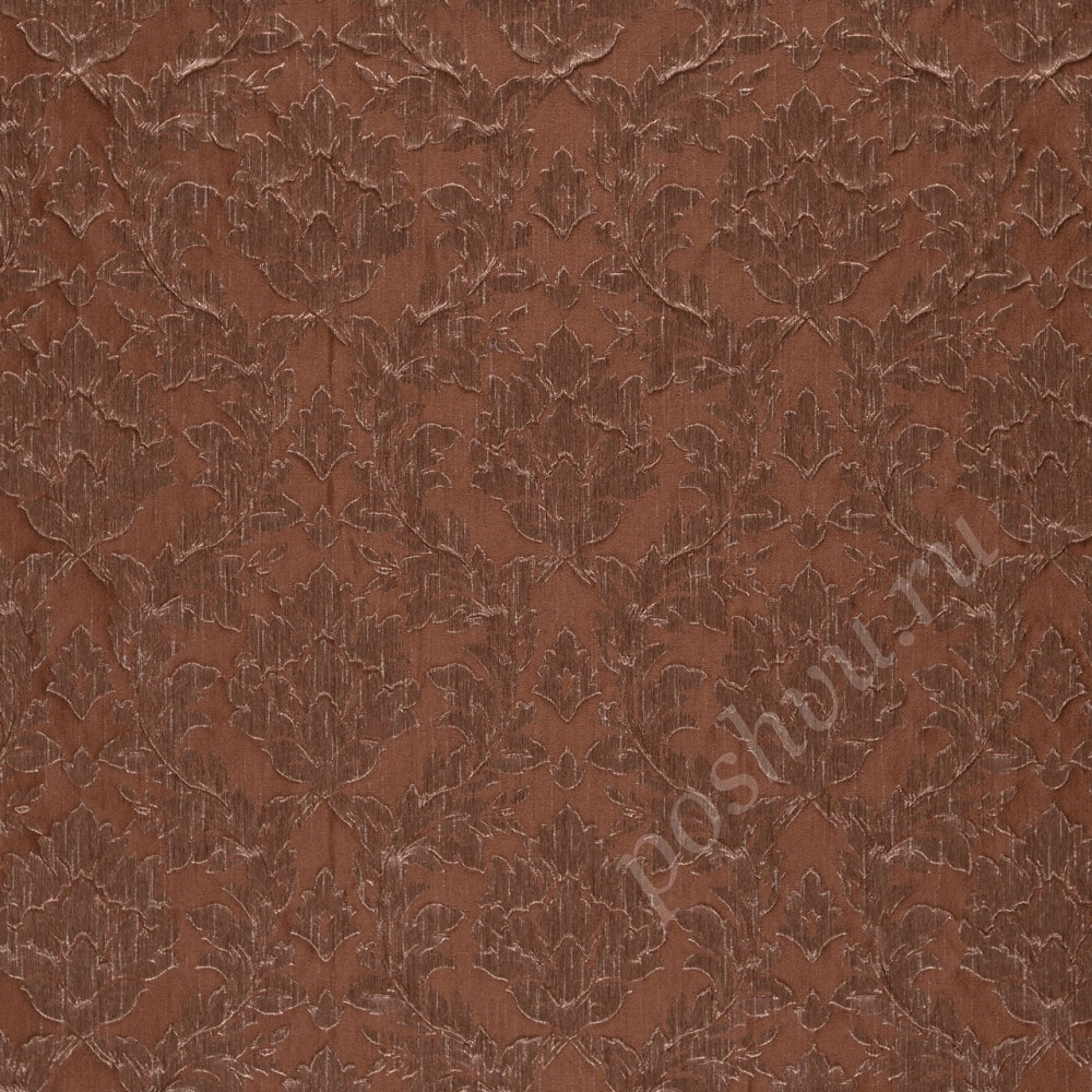 Ткань для штор портьерная Annabel коричневая