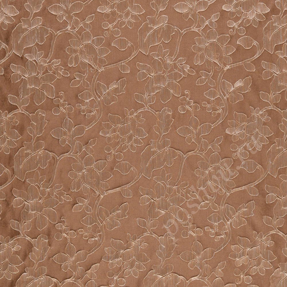 Ткань для штор портьерная Belinay коричневая
