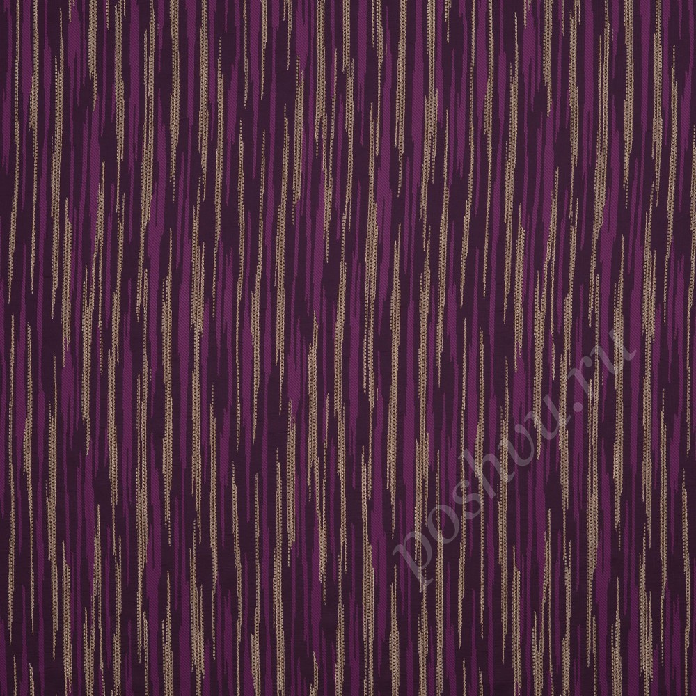 Ткань для штор портьерная Flute фиолетовая