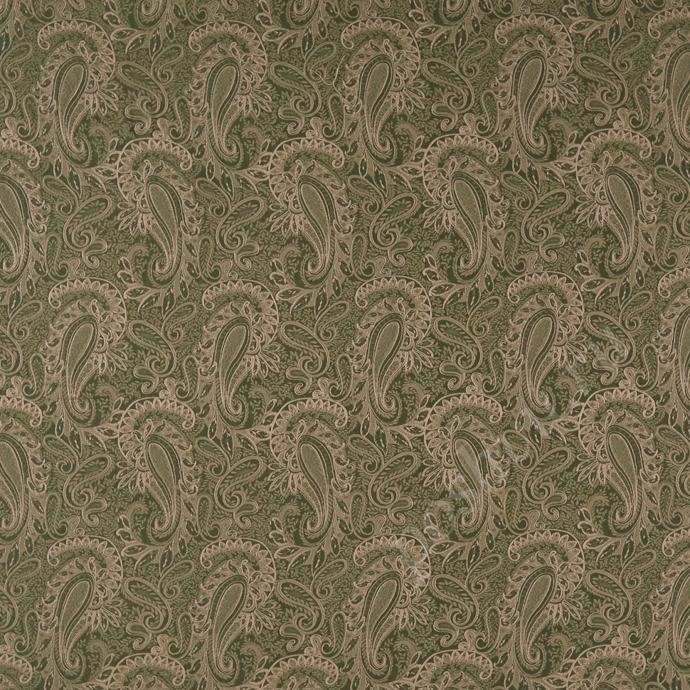 Ткань для штор портьерная Jena оливковая