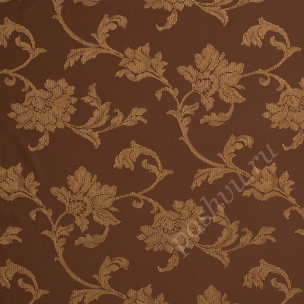 Ткань для штор портьерная Julii коричневая