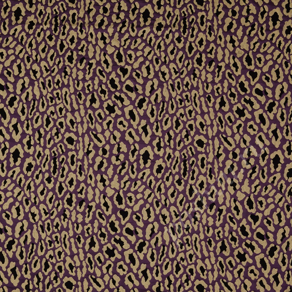 Ткань для штор портьерная Leo фиолетовая
