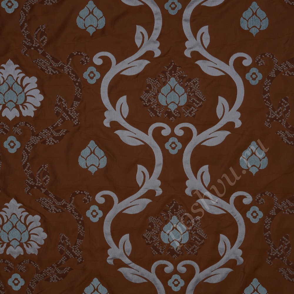 Ткань для штор портьерная Magrit бирюзовая