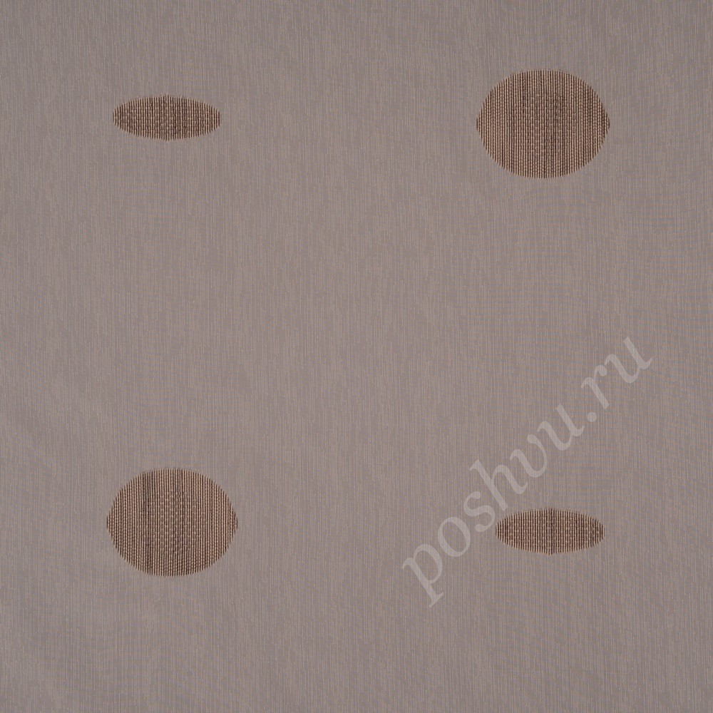 Ткань для штор Oval Suit коричневая