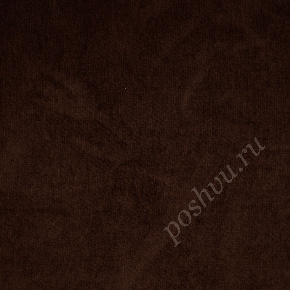 Ткань для штор портьерная Solhan Plain коричневая