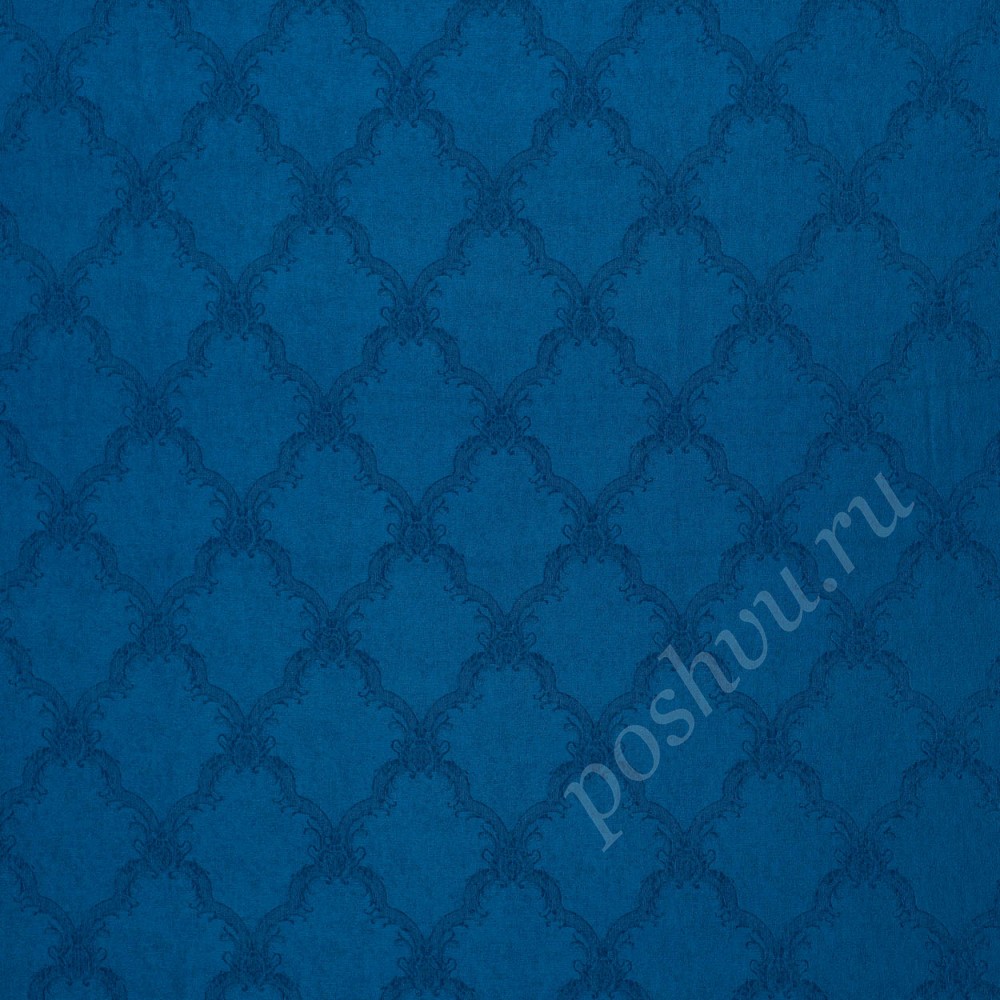 Ткань для штор портьерная Stephanie синяя