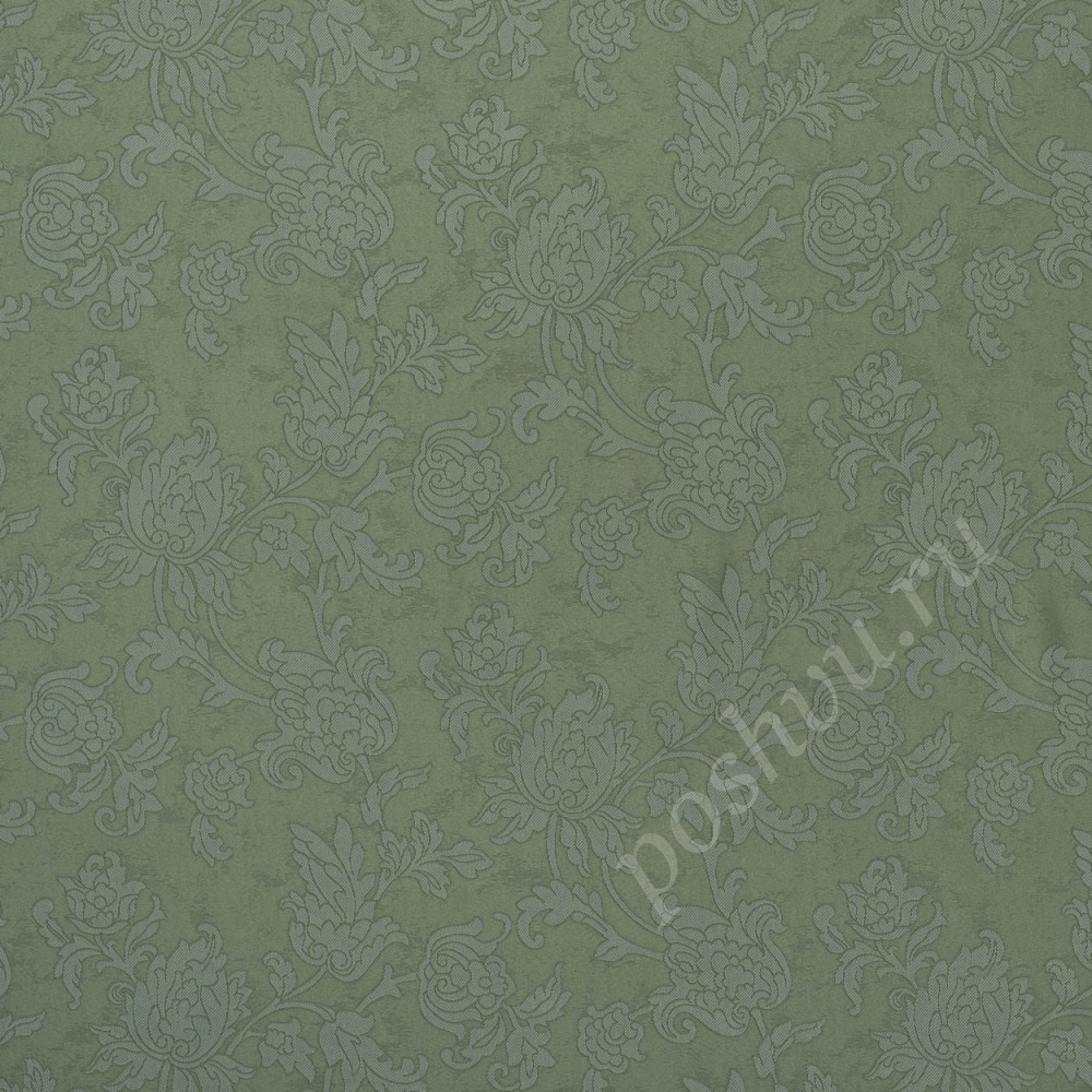 Ткань для штор портьерная Ulpia зеленая