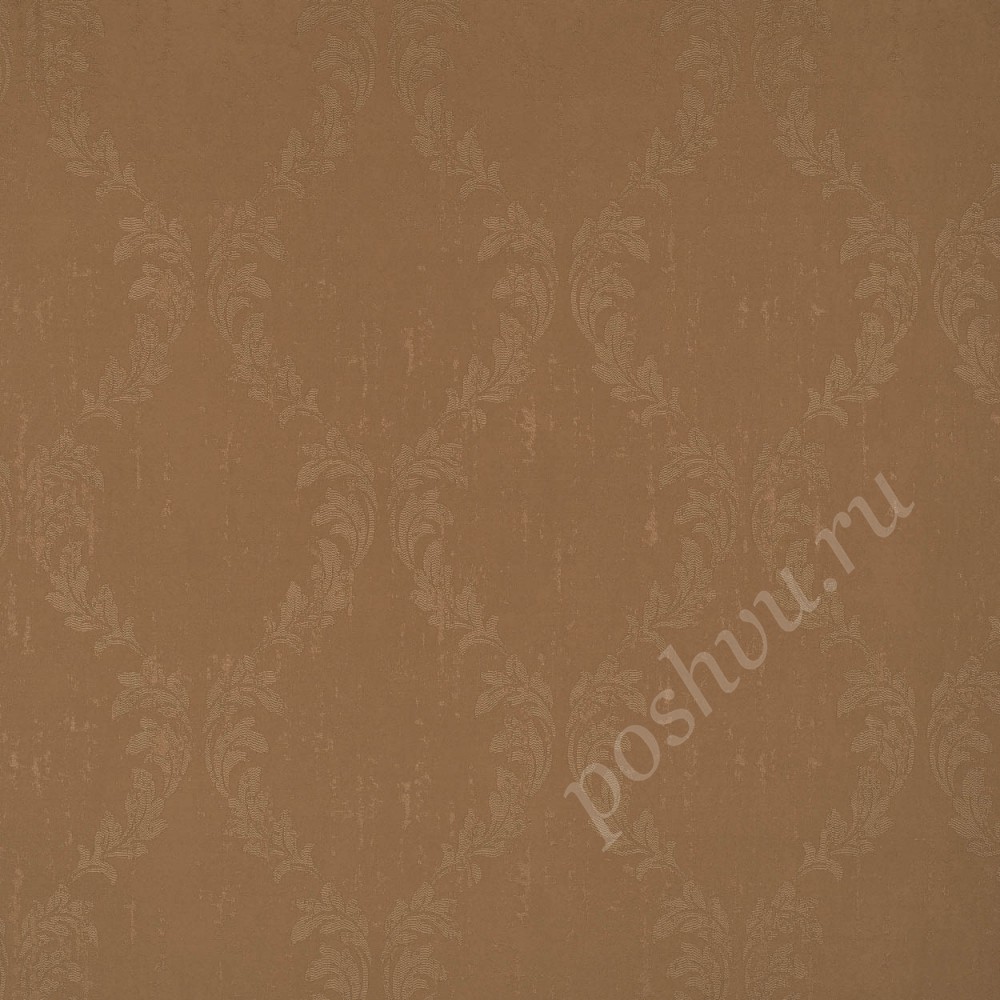 Ткань для штор портьерная Pinnate коричневая