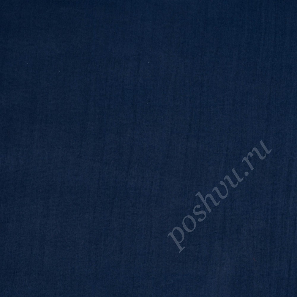 Ткань для штор портьерная Troy темно-синяя