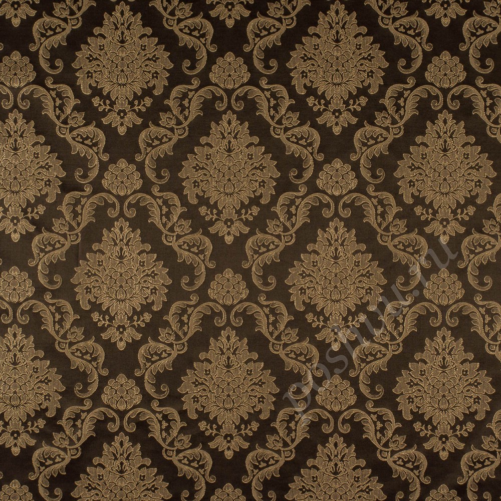 Ткань для штор портьерная Dimes коричневая