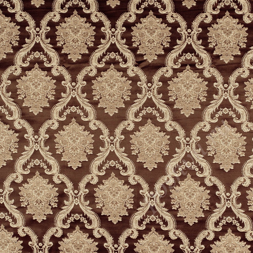 Ткань для штор портьерная Delgado коричневая