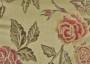 Ткань для мебели жаккард оливкового цвета с крупными розами