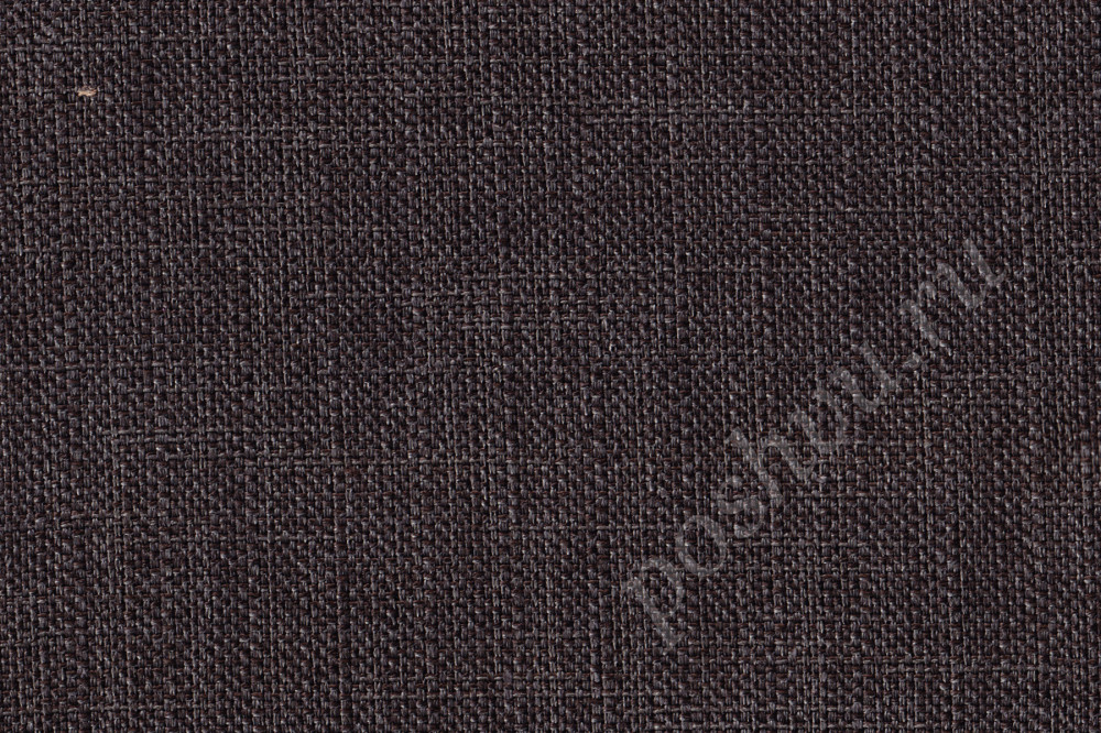 Мебельная ткань рогожка UNLIMITED однотонная темно-коричневого цвета