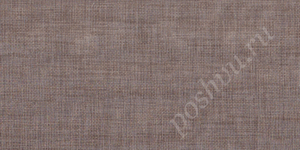 Тюлевая ткань под лен UPLAND коричневого цвета однотонная с утяжелителем