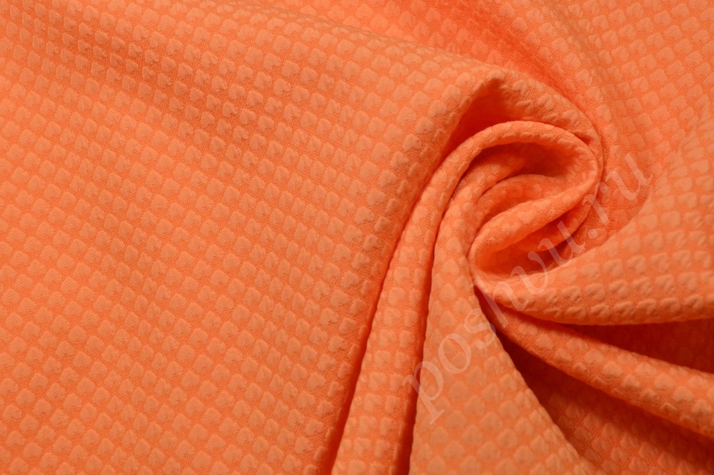 Оранжевая жаккардовая ткань со скидкой