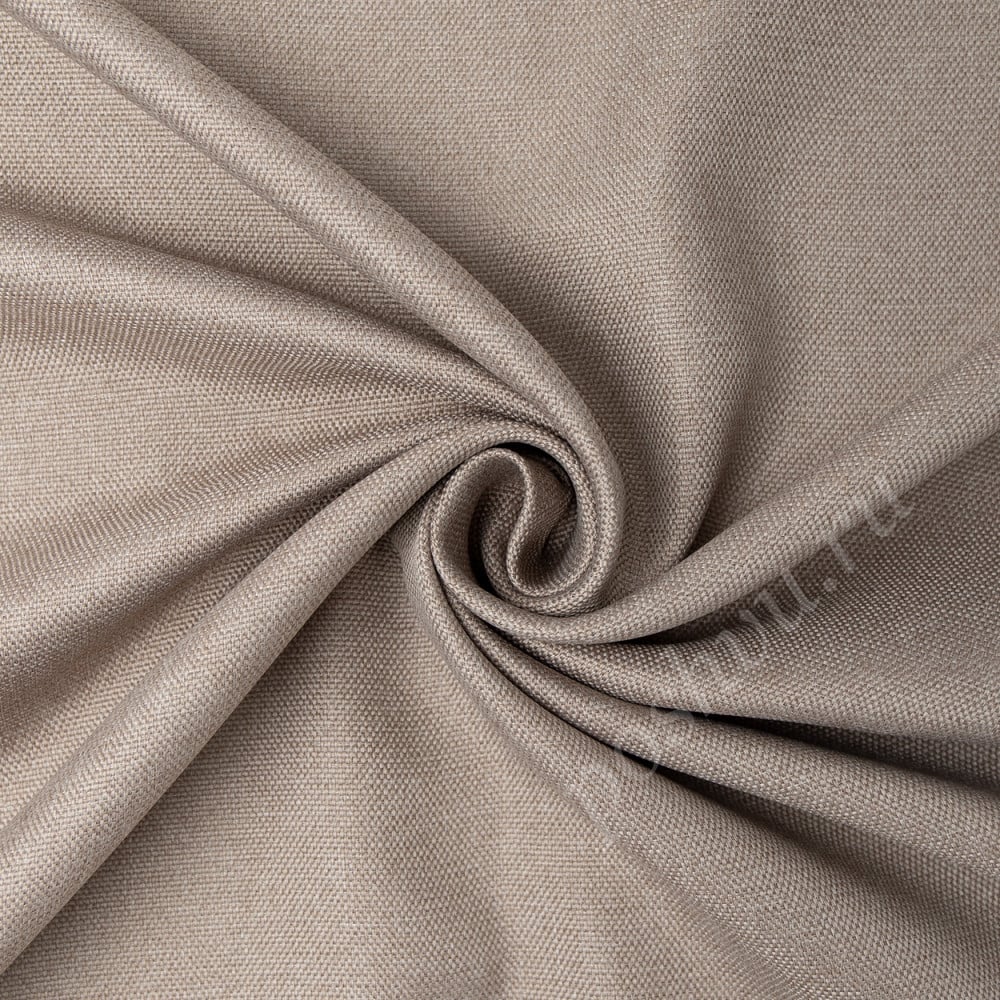 Портьерная ткань блэкаут под лен COSIMO серо-бежевого цвета, выс.300см