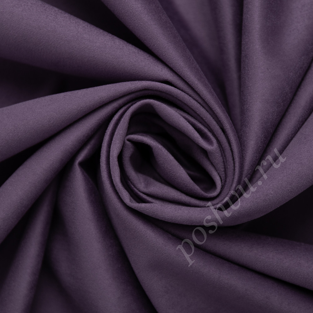 Портьерная ткань нубук CELSO фиолетового цвета, выс.300см