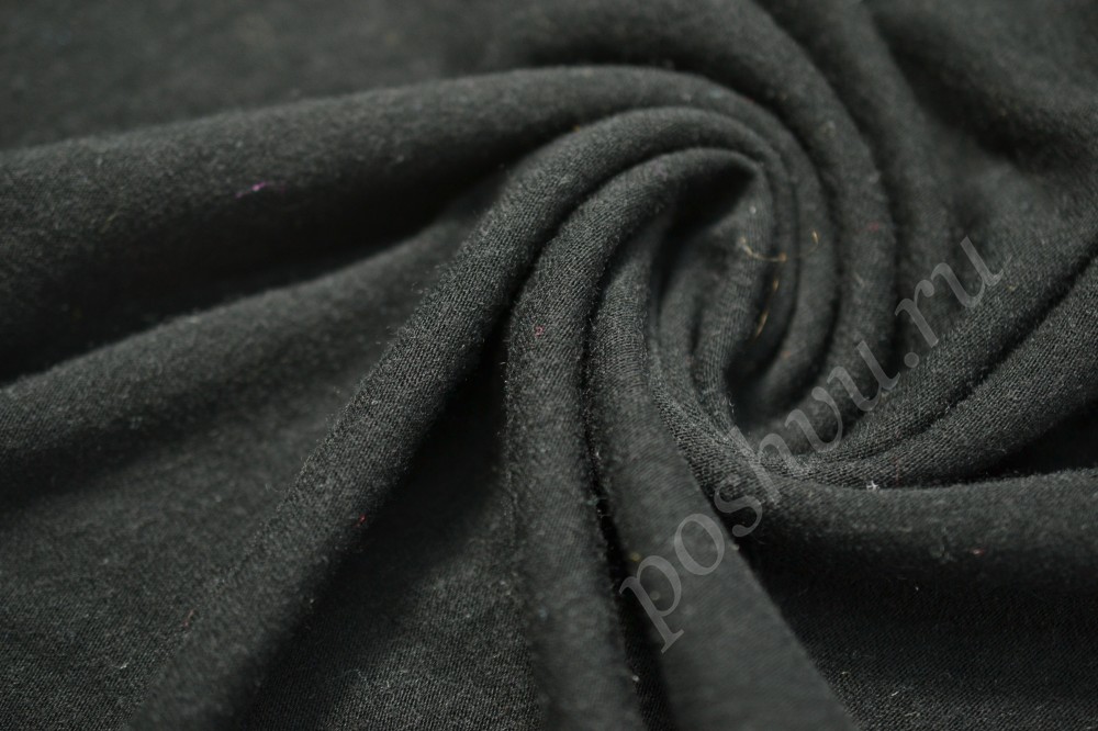 Ткань трикотаж классического темно-серого оттенка