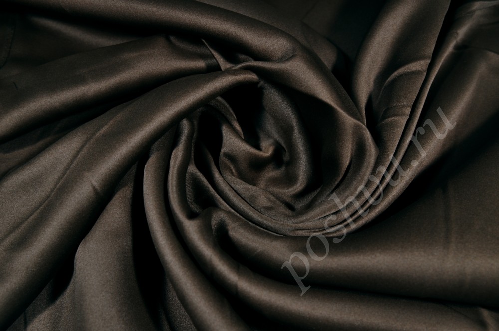 Портьера Блэкаут Темно-коричневый с чёрной нитью