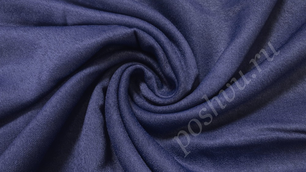 Портьерная ткань Софт синего цвета