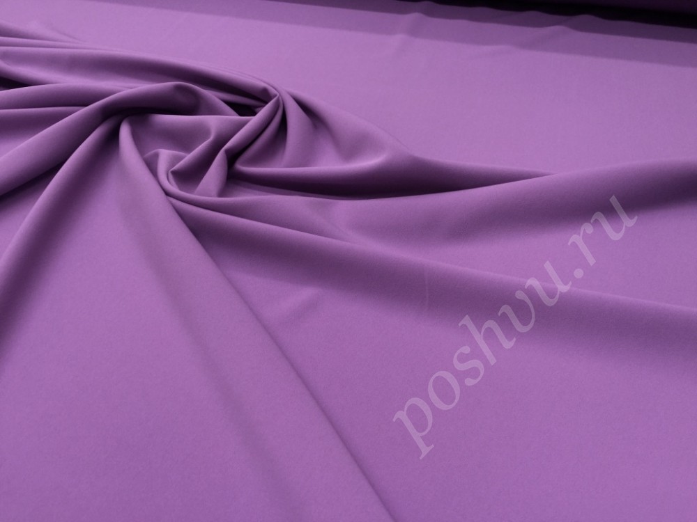 Креп однотонный фиолетового цвета
