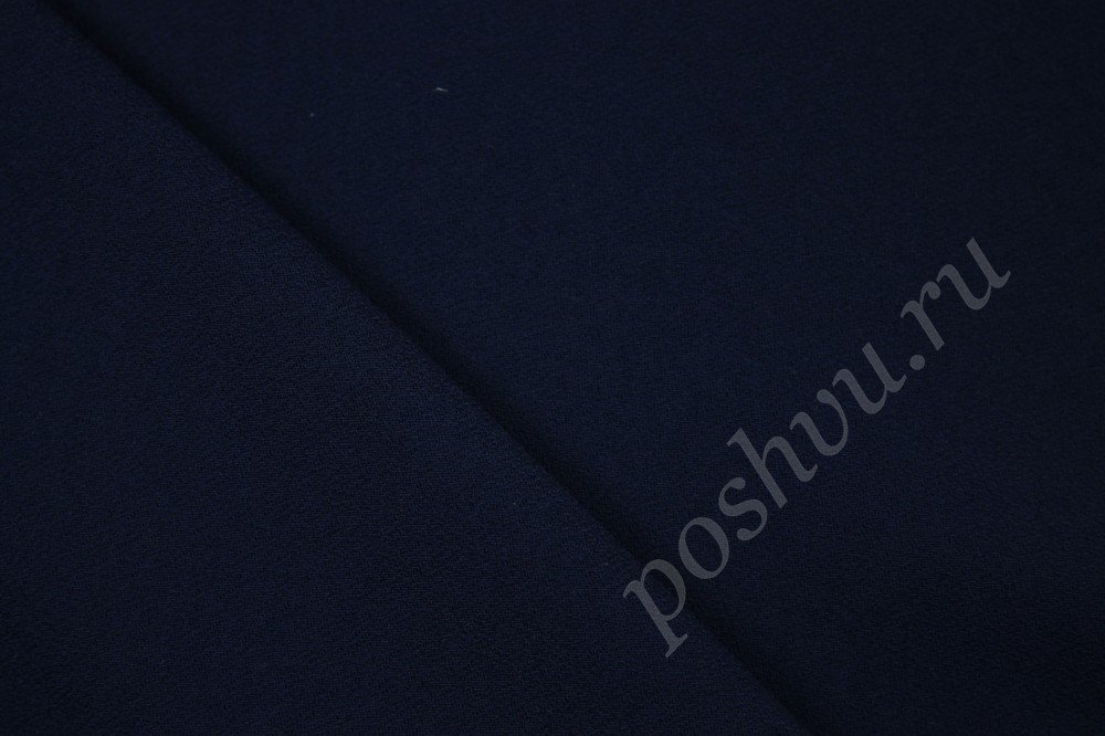 Ткань креп темно-синего оттенка Marina Rinaldi