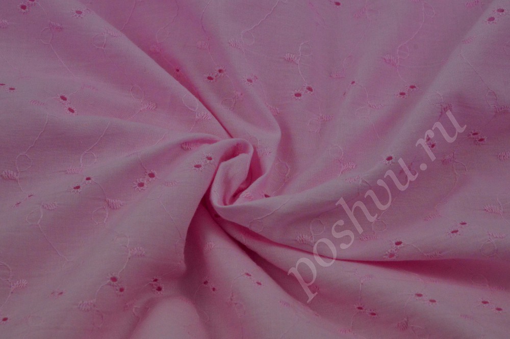 Яркая хлопковая ткань с неординарным цветочным принтом