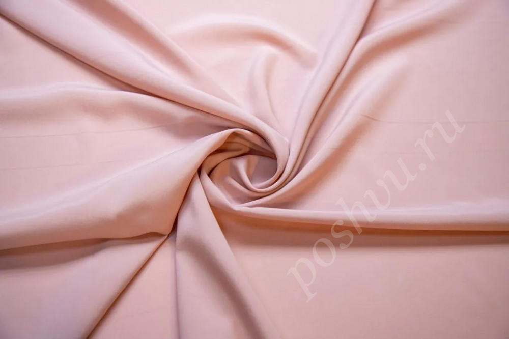 Креповая блузочная ткань пыльно-розового цвета