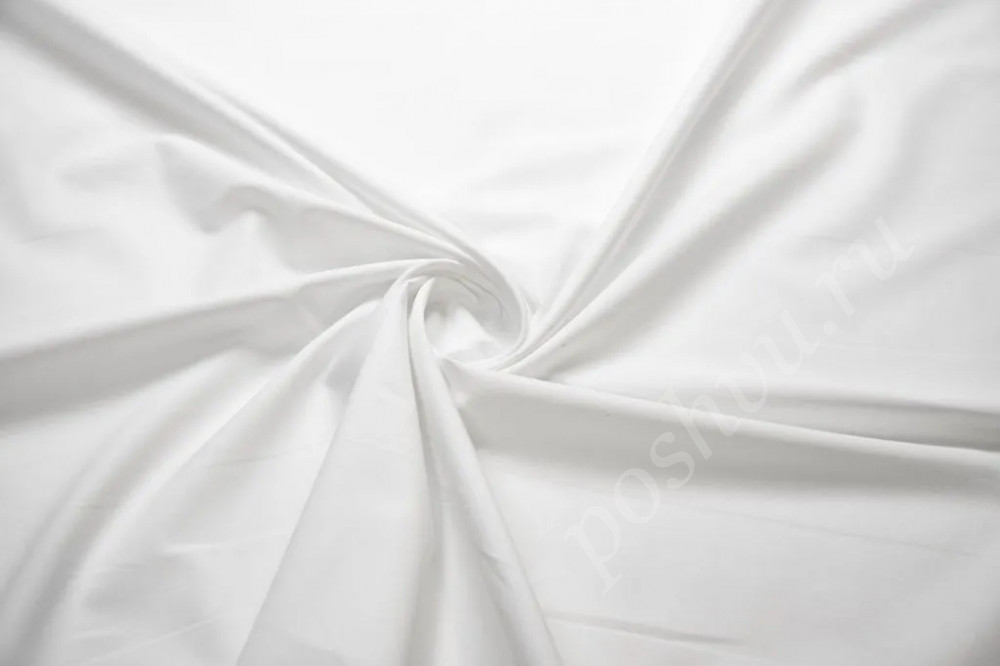 Сорочечная однотонная ткань белого цвета