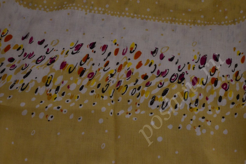 Оригинальная штапельная ткань с цветочным принтом