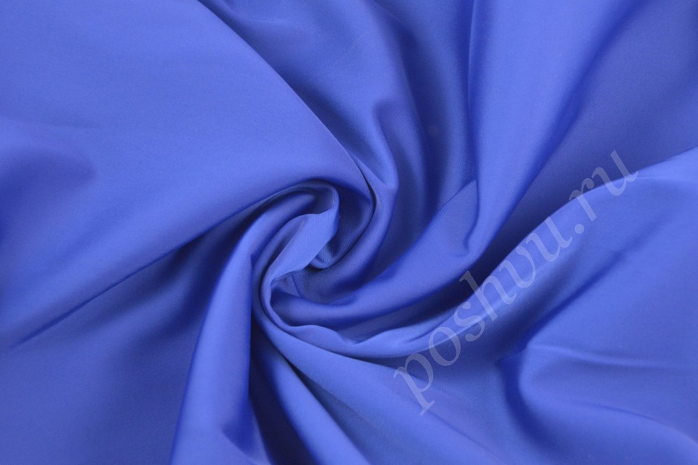 Ткань атлас-стрейч синего цвета