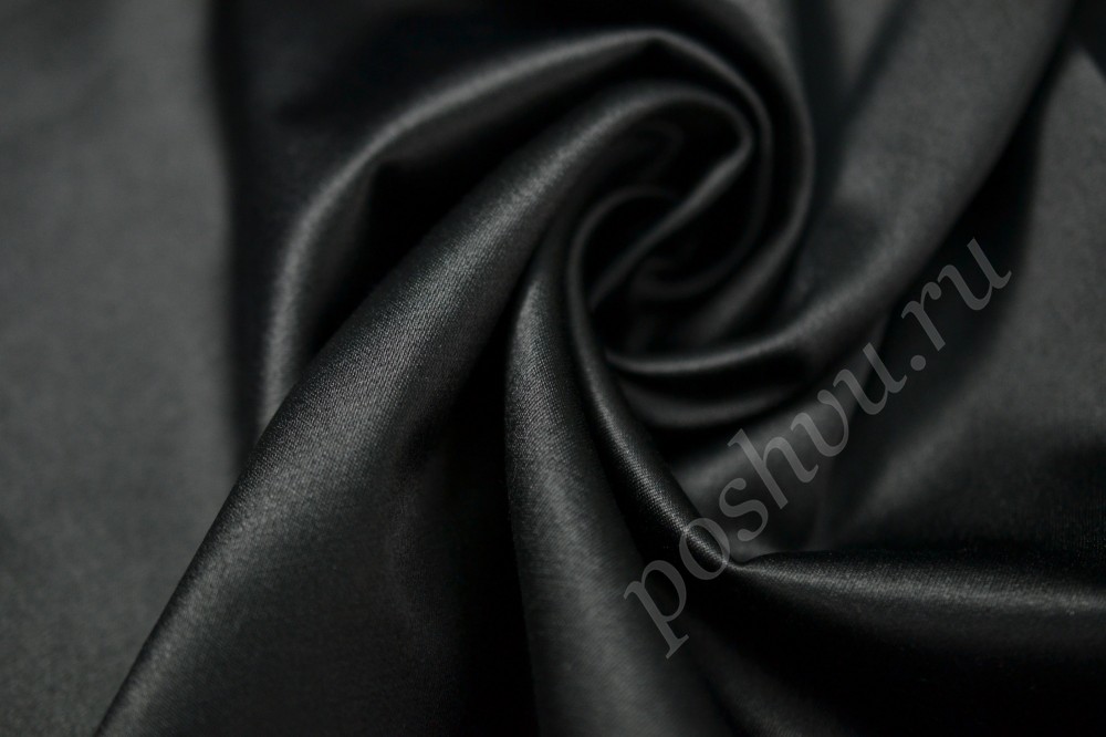 Ткань костюмная пикачу черного оттенка