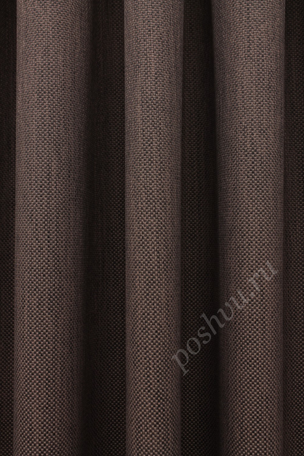 Портьерная ткань Roxy под рогожку Кофейного цвета