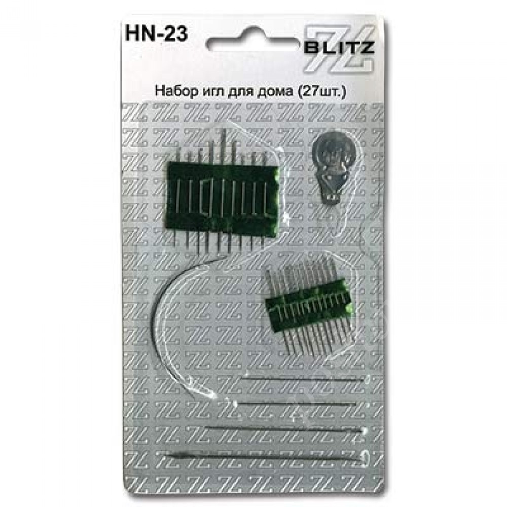 Иглы для шитья ручные "BLITZ" для рукоделия HN-23 в блистере 26 шт.