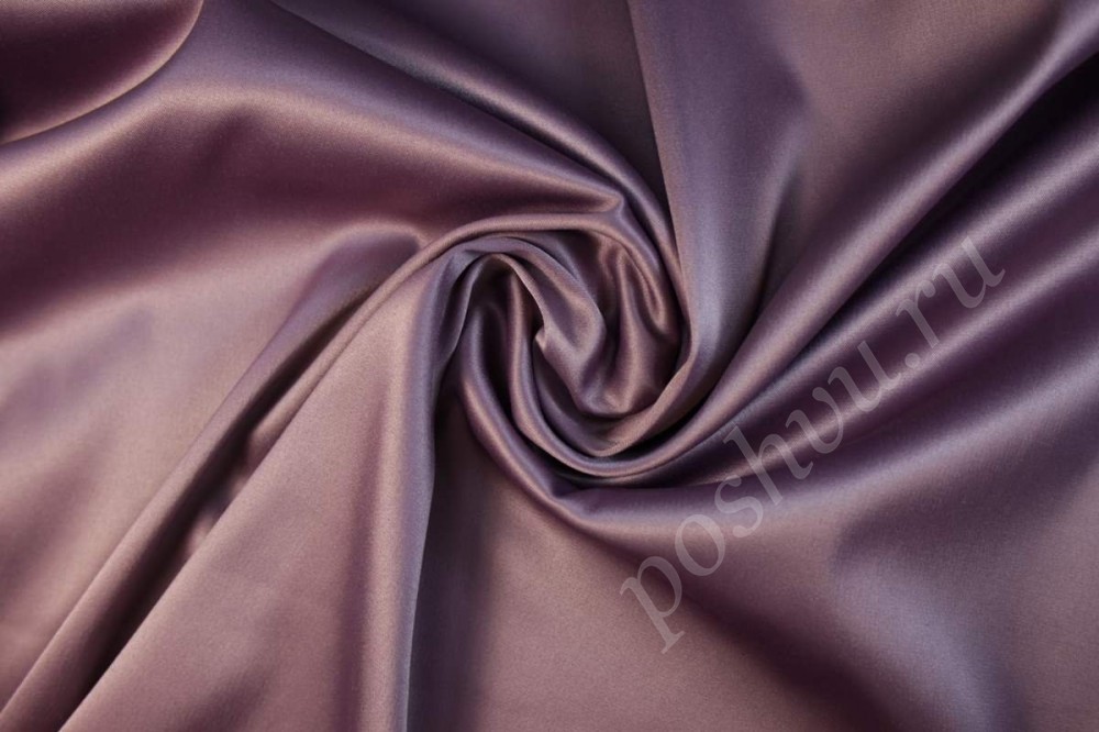 Атласная ткань с вискозой, цвет фиолетовый
