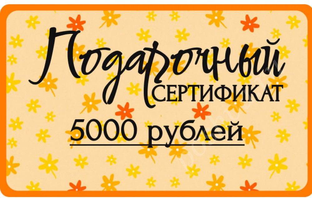 Подарочный сертификат 5 000 рублей Интернет-магазина ПОШВУ