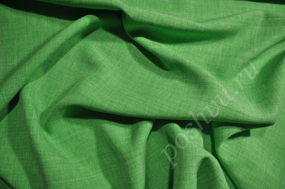 Габардин меланж зеленого цвета