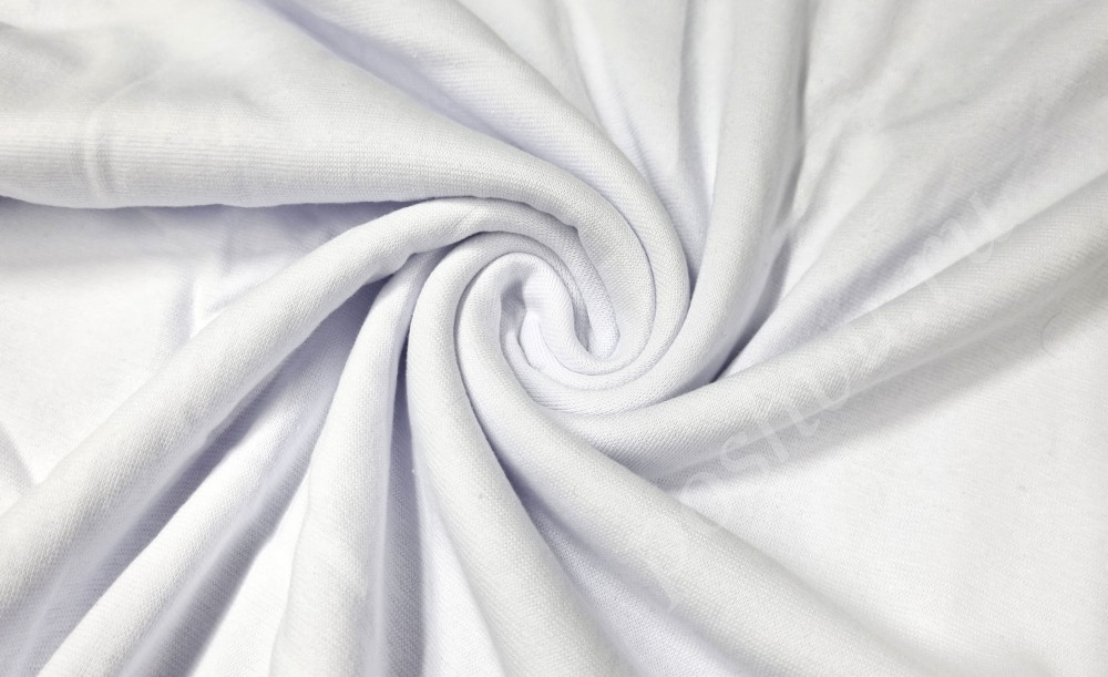 Трикотаж Рибана пенье цвет белый, 240 гр/м2 (90см*2)