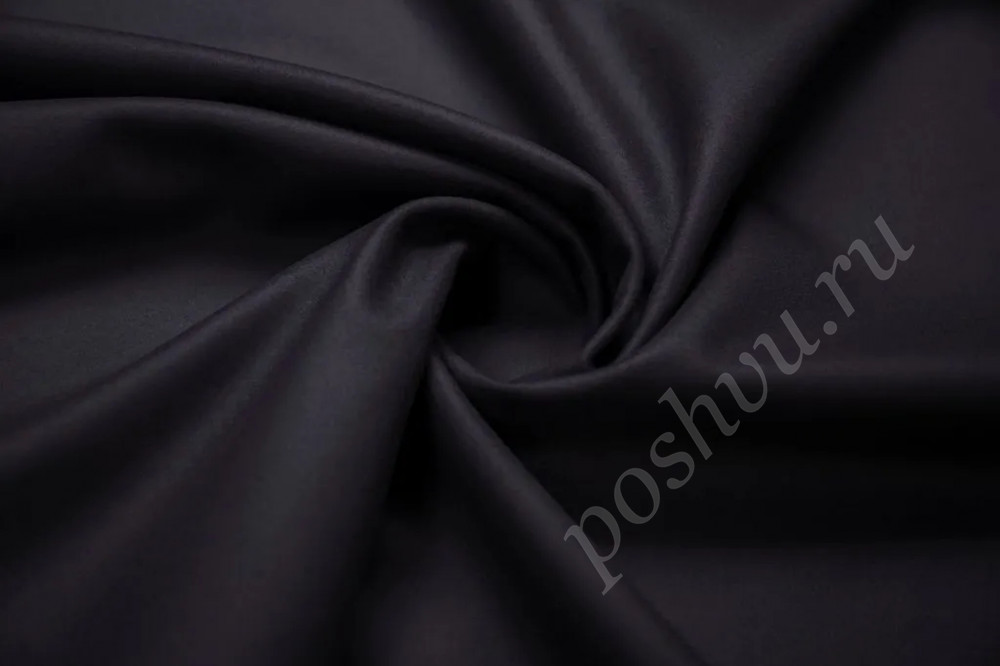 Пальтовая двухсторонняя ткань сукно темно-синего цвета