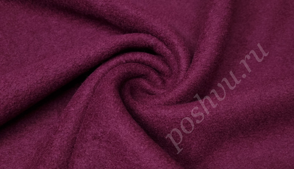 Пальтовая шерстяная ткань пурпурного цвета