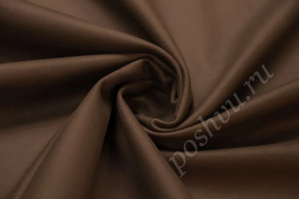 Пальтовая ткань сукно цвета теплого шоколада
