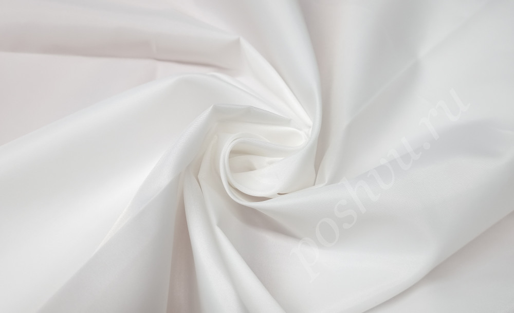 Подкладочная ткань таффета 210Т, цвет белый, 60 гр/м2