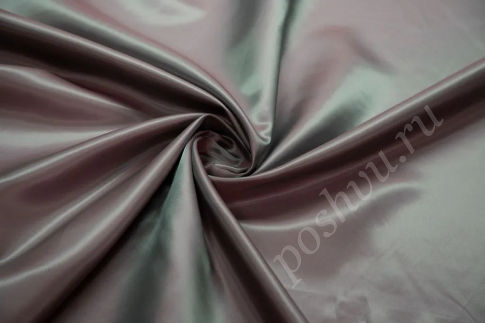 Подкладочная ткань зелено-розового цвета хамелеон