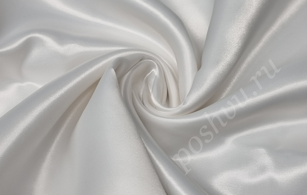 Ткань подкладочная поливискоза сатин, цвет молочный,105 гр/м2